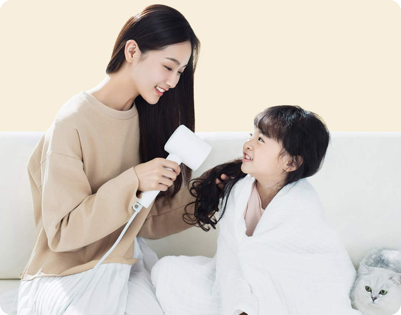 без вреда для волос xiaomi mijia negative ion hair dryer h300