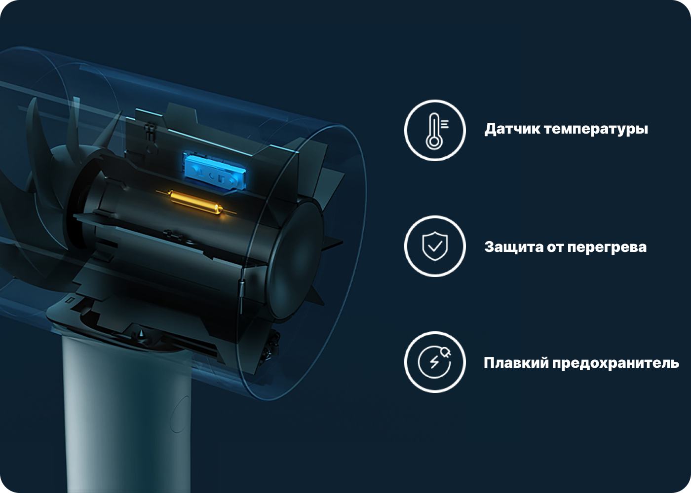 xiaomi water ionic hair dryer h500 защита от перегрева