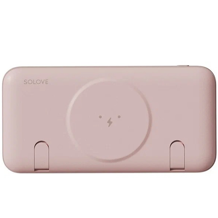 Внешний аккумулятор Xiaomi Solove Wireless Charging Treasure W10 10000 mAh (розовый)