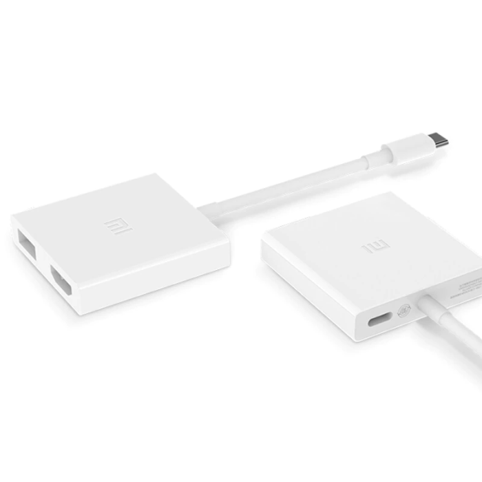 Адаптер-хаб Xiaomi Mi USB-C to HDMI+USB+USB-C (белый)