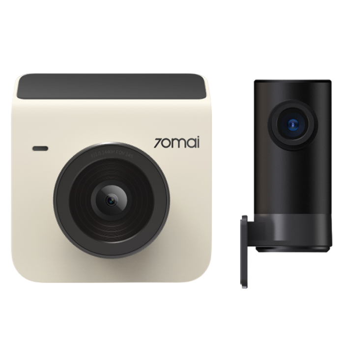 Видеорегистратор Xiaomi 70mai Dash Cam A400 (бежевый) + камера заднего вида RC09