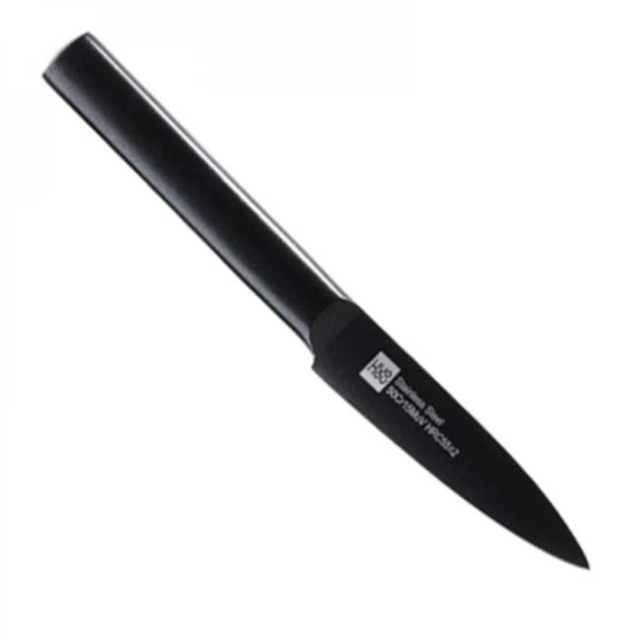 Набор кухонных стальных ножей Xiaomi Huo Hou Heat Cool Black Non-stick Knife Set 4 in 1