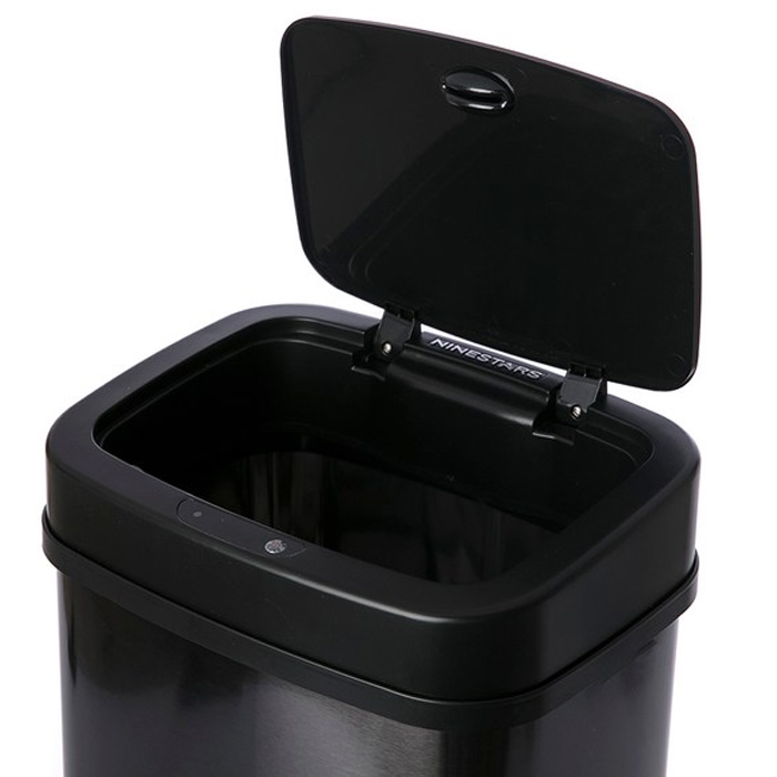 Умное мусорное ведро Xiaomi Ninestars Stainless Steel Sensor Trash Can (чёрное)