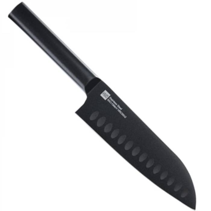 Набор кухонных стальных ножей Xiaomi Huo Hou Heat Cool Black Non-stick Knife Set 4 in 1