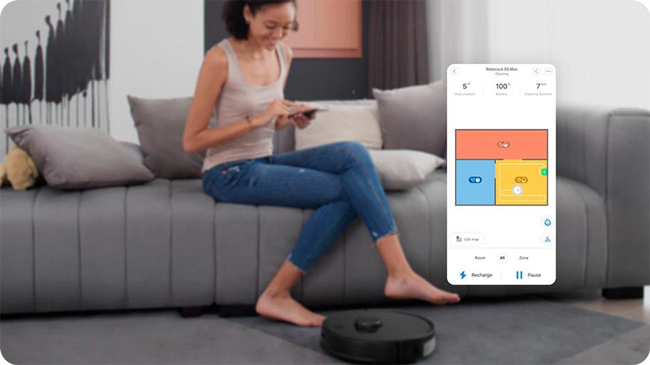 Робот-пылесос Xiaomi Roborock S5 MAX Russian (чёрный)