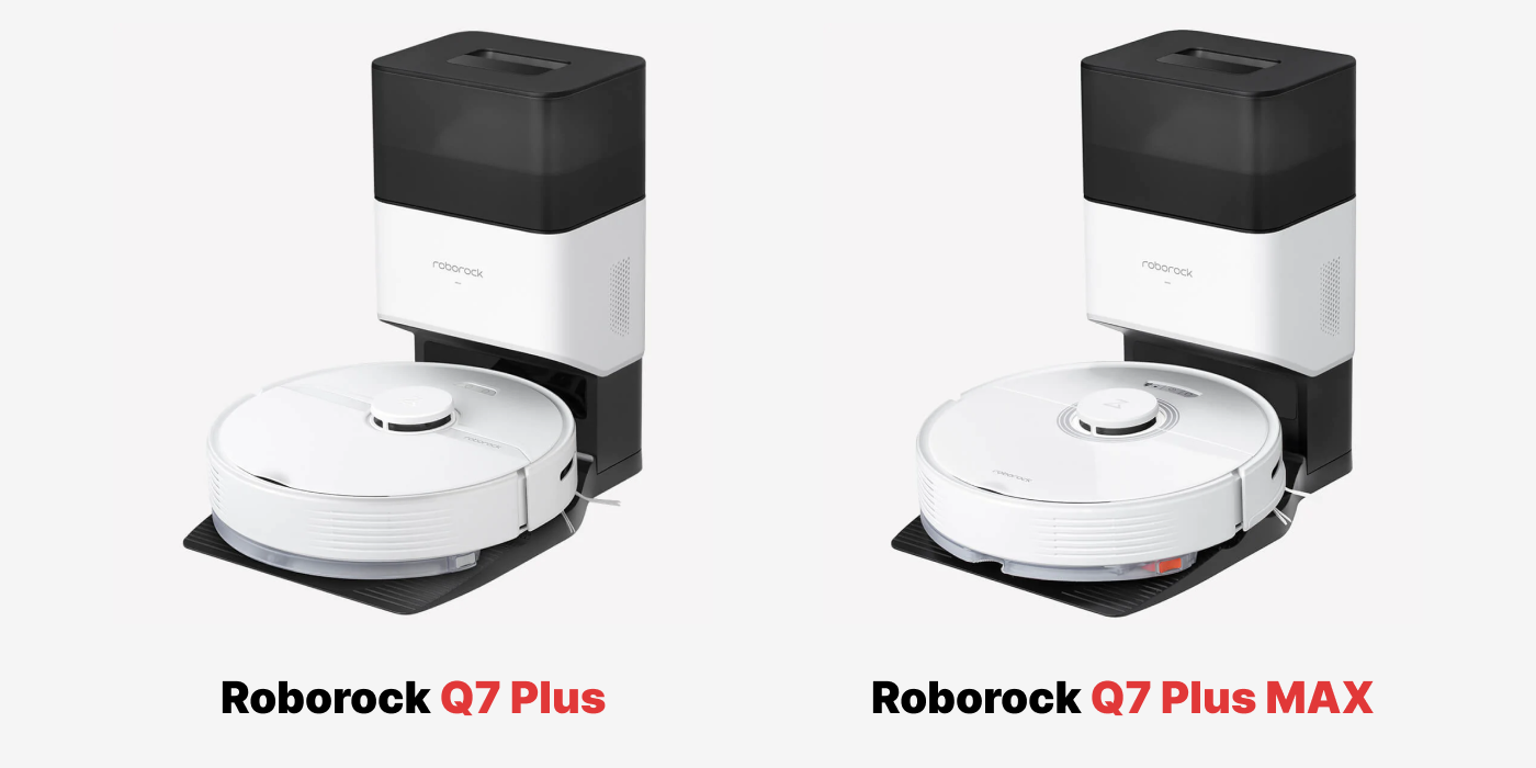 внешний вид моделей пылесосы roborock q7 plus и roborock q7 max plus