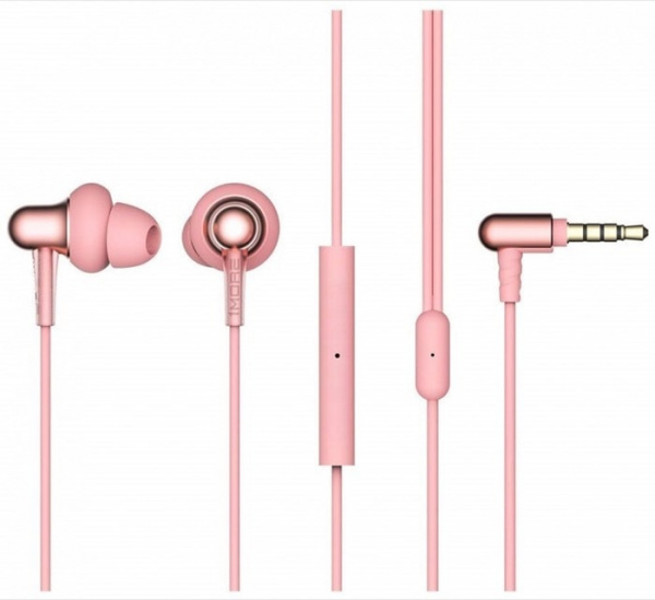 Наушники Xiaomi 1MORE Stylish Dual-Dynamic In-Ear Headphones (розовые)