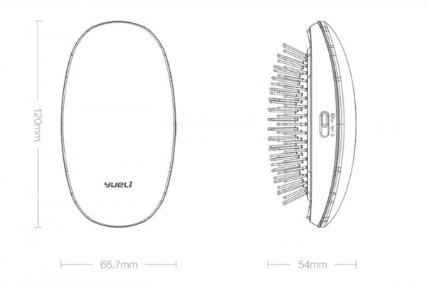 Расческа электрическая Xiaomi Yueli Portable Anion Comb (фиолетовый)