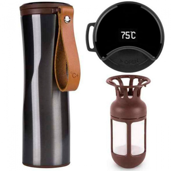Умный термос Xiaomi Kiss Kiss Fish Light Smart Insulation Cup (серый)