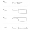 Набор кухонных стальных ножей Xiaomi Huo Hou Martial Steel Knife 5 in 1