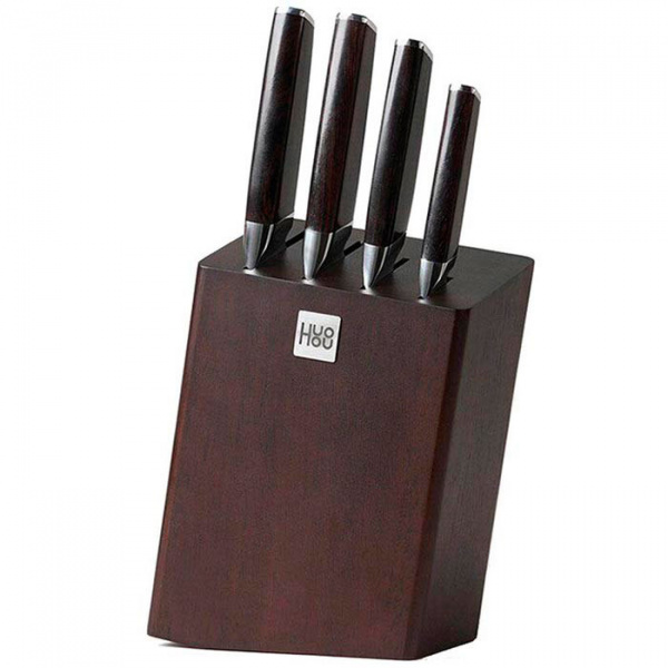 Набор ножей с подставкой Xiaomi Huo Hou Fire Waiting Steel Knife Set 5 in 1
