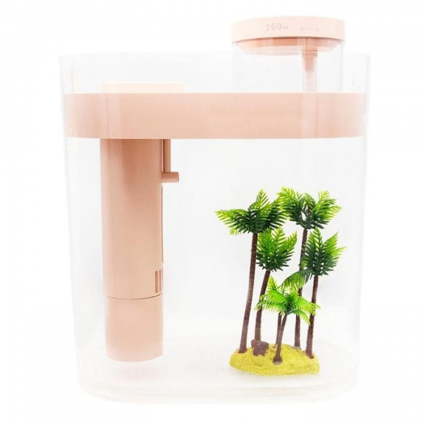 Аквариум Xiaomi Geometry Lucky Amphibious Fish Tank Youth (с увлажнителем) розовый