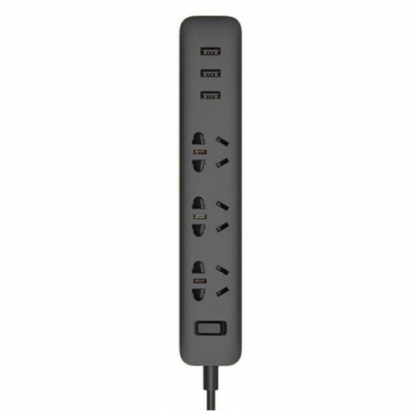 Удлинитель Xiaomi Mi Power Strip 3 розетки + 3 USB (чёрный)