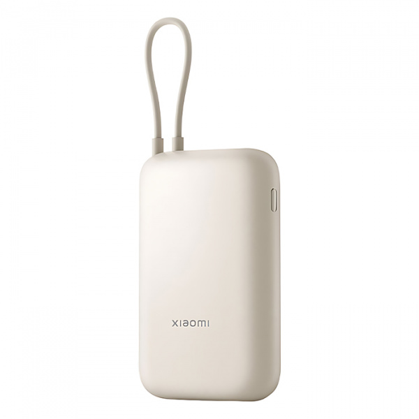 Внешний аккумулятор Xiaomi Power Bank With Cable USB-C Pocket Version 10000 mAh (бежевый)