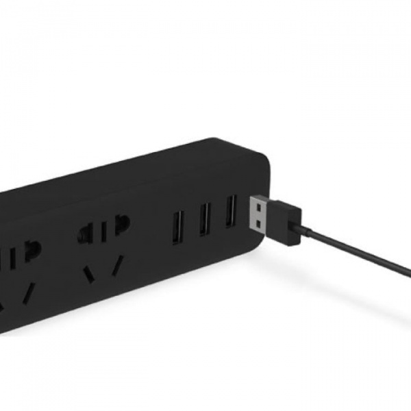 Удлинитель Xiaomi Mi Power Strip 3 розетки + 3 USB (чёрный)