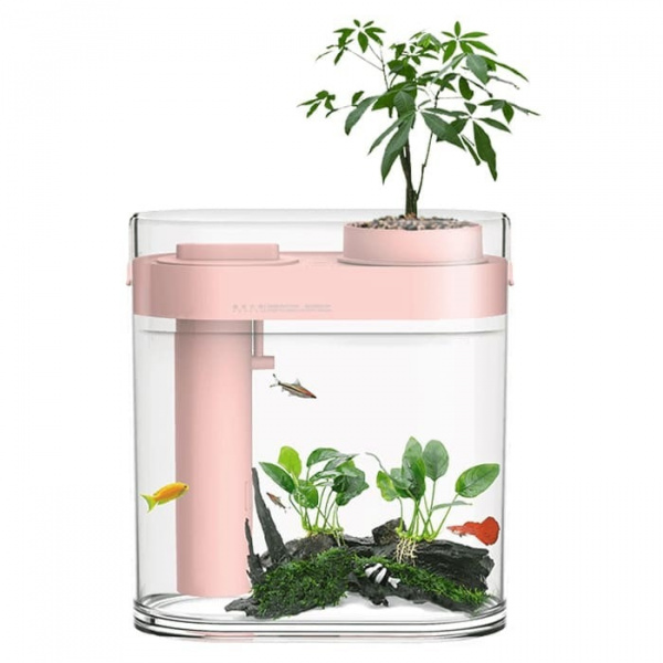 Аква-ферма Xiaomi Descriptive Geometry Amphibious Fish Tank (розовый)