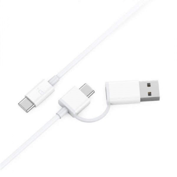 Кабель Xiaomi ZMI 2 в 1 USB/Type-C/Type-C 100 sm (белый)
