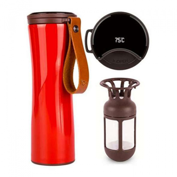 Умный термос Xiaomi Kiss Kiss Fish Light Smart Insulation Cup (красный)