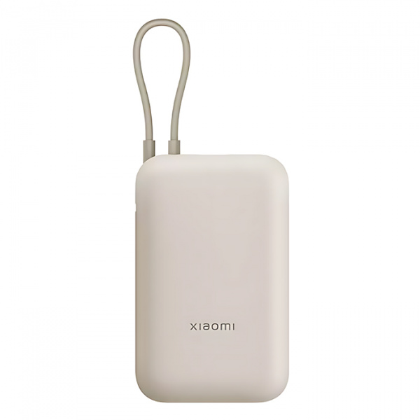 Внешний аккумулятор Xiaomi Power Bank With Cable USB-C Pocket Version 10000 mAh (бежевый)
