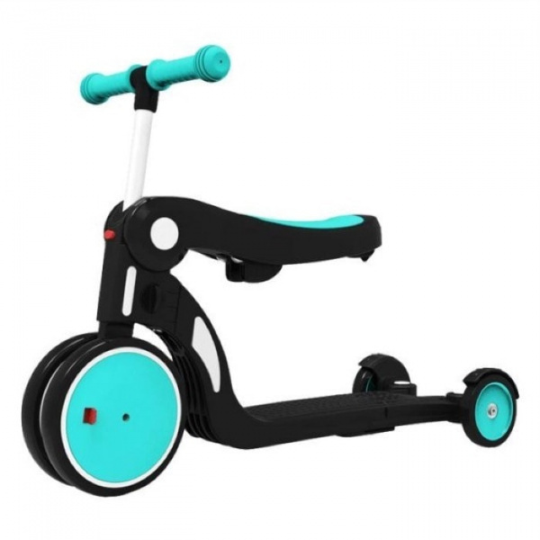Самокат беговел 5 в 1 Xiaomi BeBeHoo Deformation Stroller (бирюзовый)