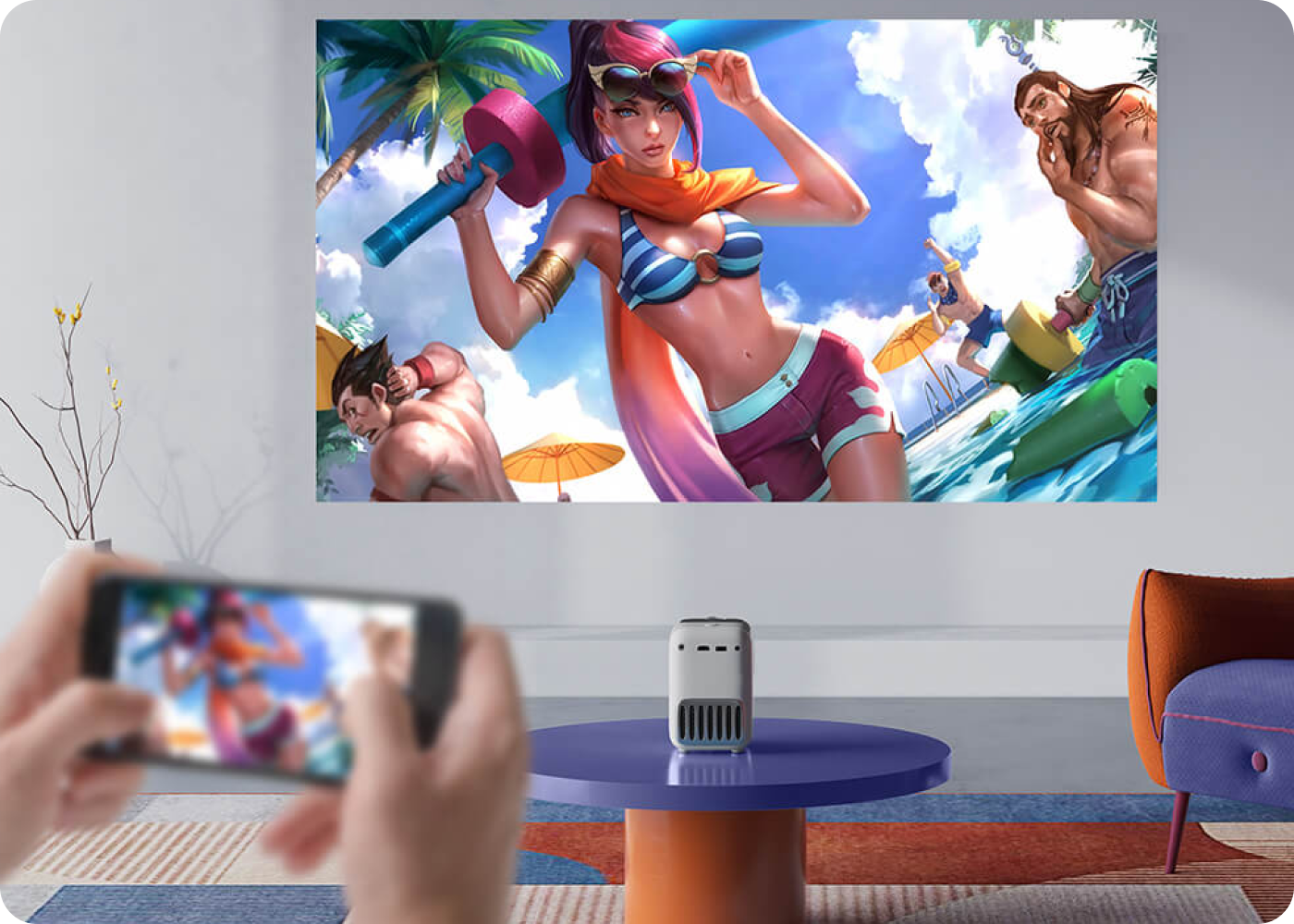 проектор xiaomi wanbo projector t2r max вывод изображения со смартфона или ноутбука